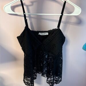 Black Lace Women Top